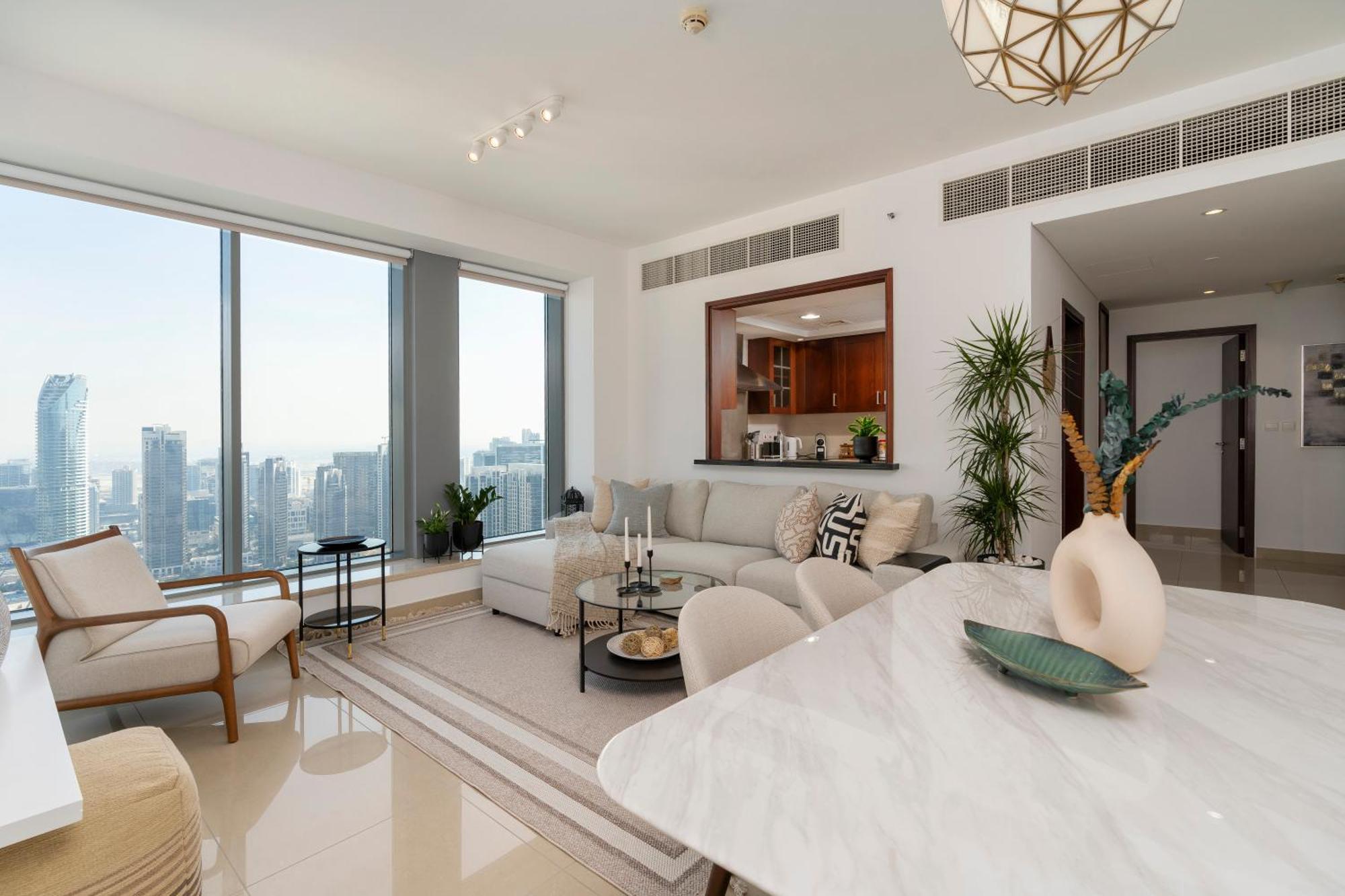 Prestige Living 2Br With Full Burj Khalifa And Fountain View By Auberge Dubai Eksteriør billede